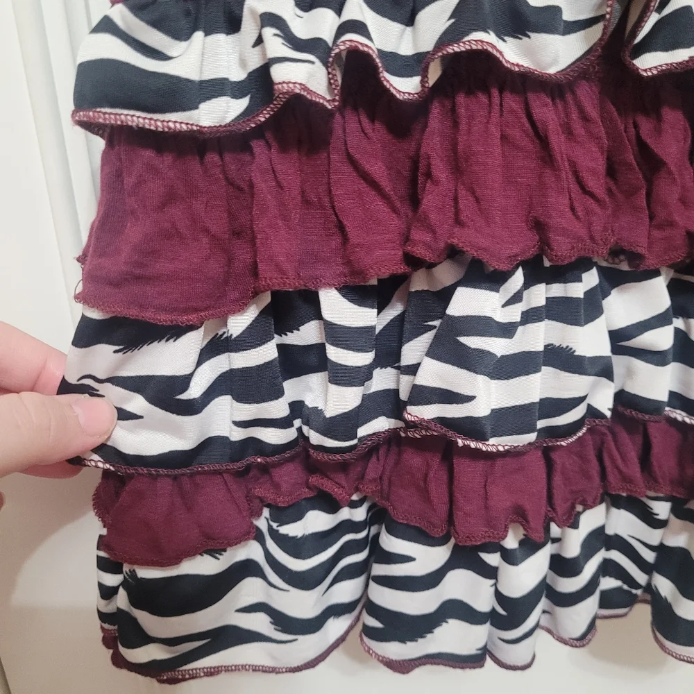$ 💥3/$24 Collegiate Outfitters Texas A&M Zebra‎ Detail Tie Strap Dress